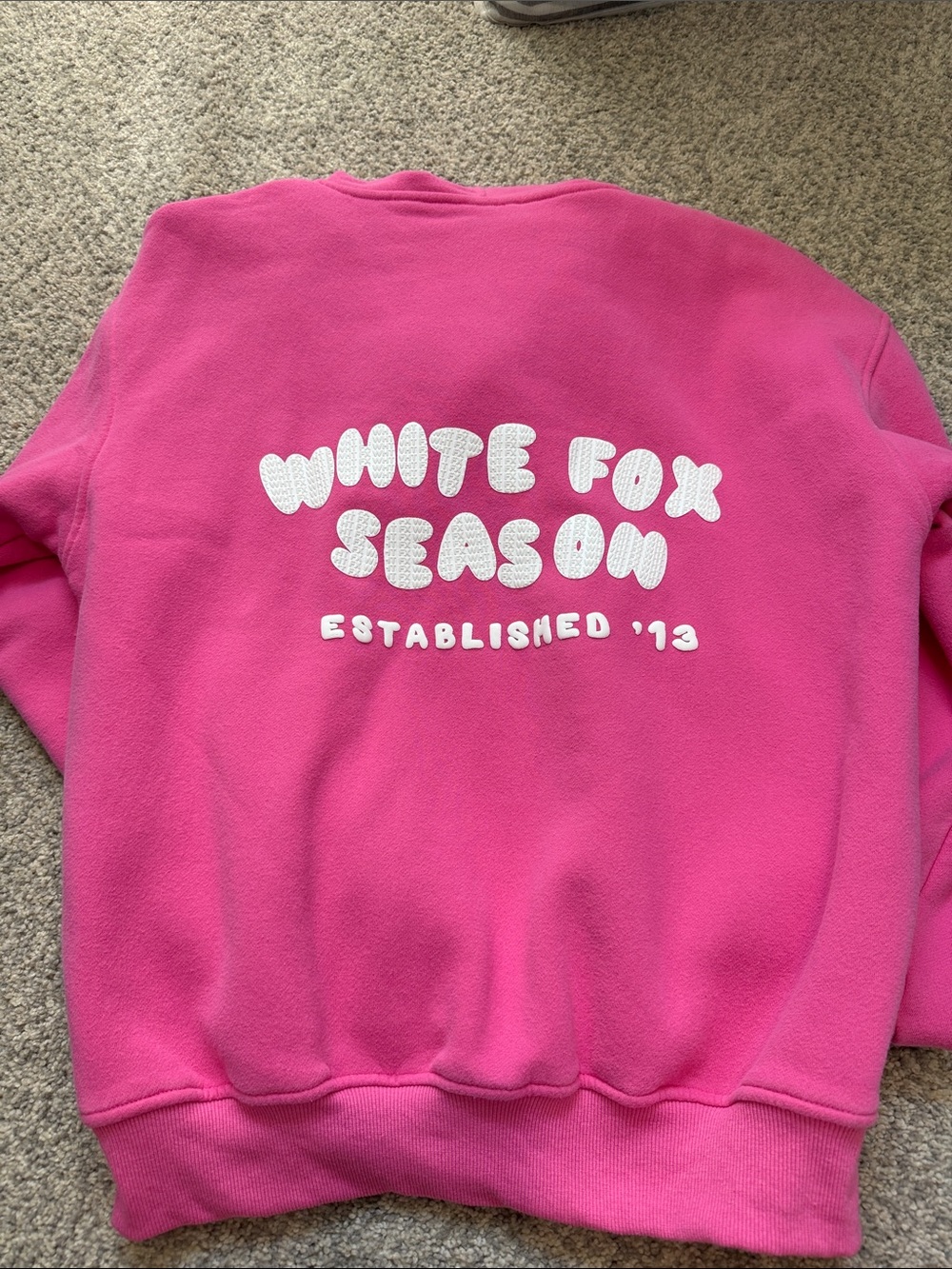 White Fox Boutique Hot Pink Hooded Sweatshirt - Picture 3 of 4